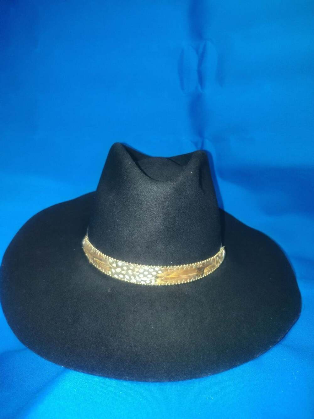 Eldorado Black Felt Cowboy Hat with Brown Crocodile-Embossed Band
